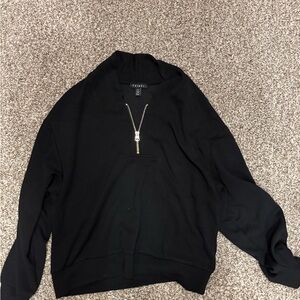 Black Quarter Zip Pullover Sweater